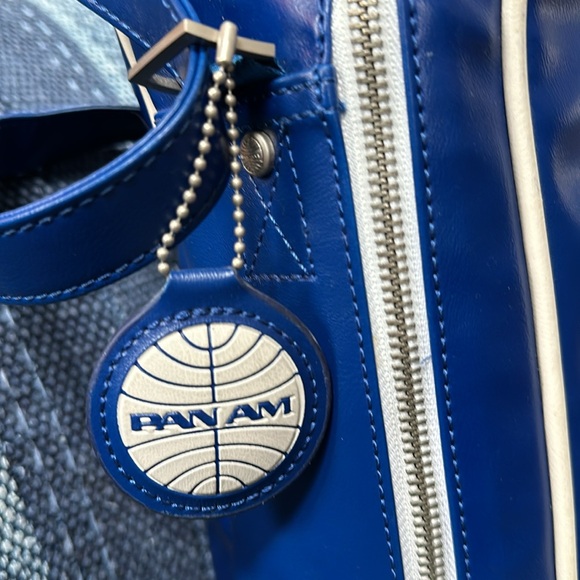 PanAm Airlines flight attendant bag, shoulder travel carry-on, blue logo retro - Picture 4 of 14